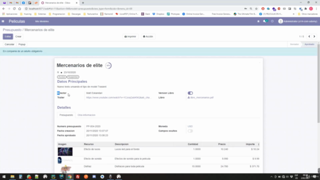 Odoo 14 para programadores | nivel básico – Screenshot 4