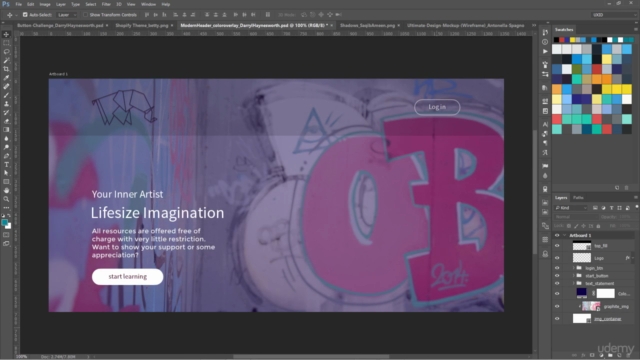 UI Design with Photoshop from Beginner to Expert in 15 days – Screenshot 4