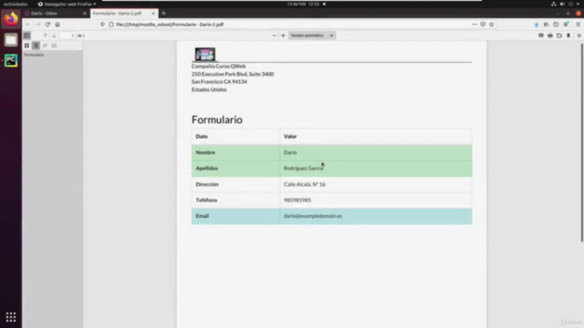 Odoo - QWeb: Generación de informes profesionales completos – Screenshot 2