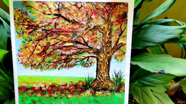 Tree Texture Painting- Acrylic Medium – Screenshot 2