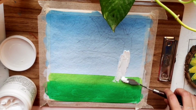 Tree Texture Painting- Acrylic Medium – Screenshot 4