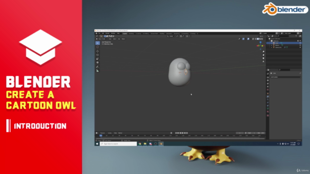 Blender 3D - Create a Cartoon Owl – Screenshot 1
