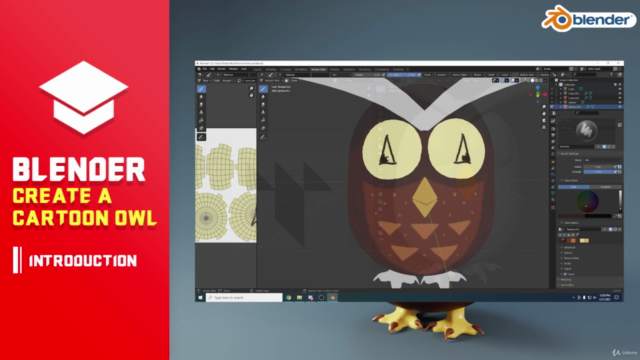 Blender 3D - Create a Cartoon Owl – Screenshot 3