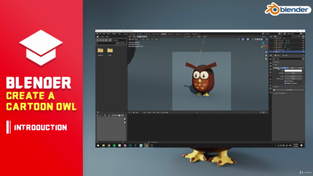 Blender 3D - Create a Cartoon Owl – Screenshot 4