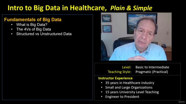 Intro to Big Data & Decisions in Healthcare , Plain & Simple – Screenshot 1