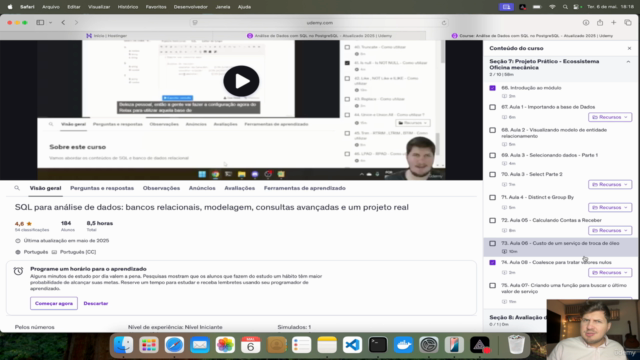 Análise de Dados com SQL no PostgreSQL - Atualizado 2025 – Screenshot 4