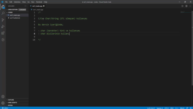 String Kütüphanesi | İleri Seviye C/C++ Programlama | OOP – Screenshot 1