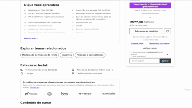 ISS, PIS e COFINS + Direito tributário avançado – Screenshot 3