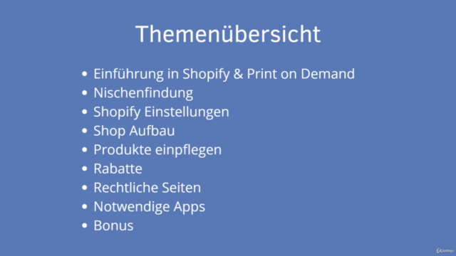 E-Commerce Shopify Kurs für Anfänger - Patrick Brandl – Screenshot 1