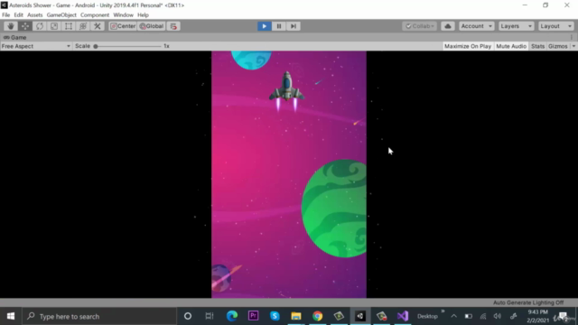 Unity Space Shooter Game Development tutorial using C# – Screenshot 3