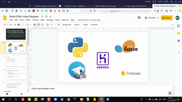 Build Telegram Bots Using Python & Machine learning بالعربي – Screenshot 1