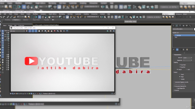 3ds Max Créer et Animer un Logo Youtube – Screenshot 2