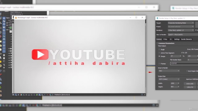 3ds Max Créer et Animer un Logo Youtube – Screenshot 4
