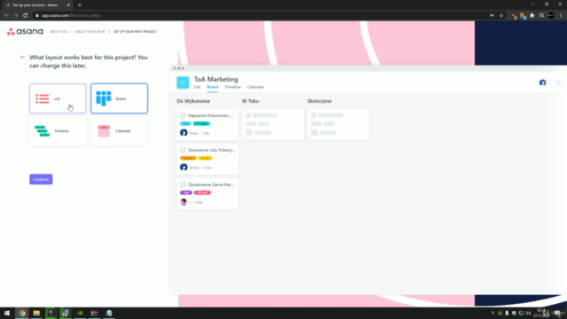 Kurs Asana podstawy zarządzania projektami – Screenshot 1