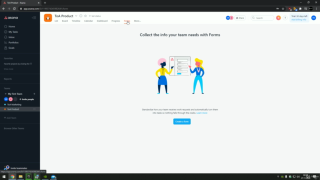 Kurs Asana podstawy zarządzania projektami – Screenshot 4