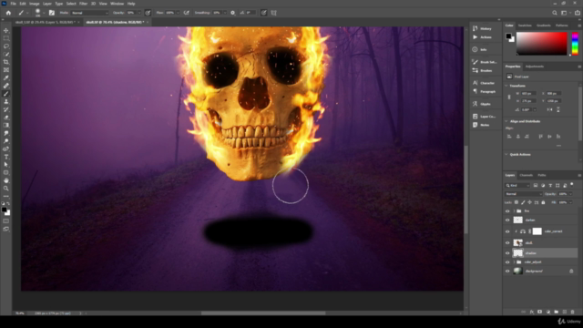 How to Easily Create a Burning Skull Photoshop Composite – Screenshot 1
