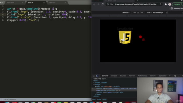 The Complete GSAP: JavaScript ,HTML and CSS Course for 2023 - Screenshot_01
