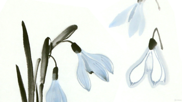 Snowdrop Flower in classical Chinese Painting – Screenshot 3