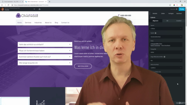 WordPress Kurs Website erstellen mit professionellen Plugins – Screenshot 2