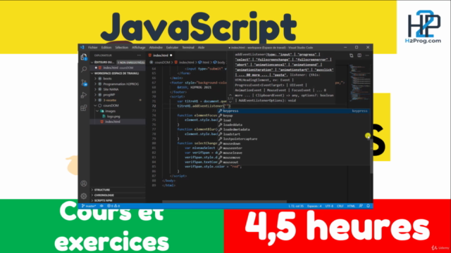 Le DOM et sa manipulation en JavaScript natif & Intro JQuery – Screenshot 2