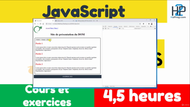 Le DOM et sa manipulation en JavaScript natif & Intro JQuery – Screenshot 4