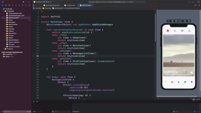 SwiftUI - Build Tinder Clone - SwiftUI Best Practices – Screenshot 3