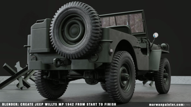 Blender: Create Jeep Willys MB 1942 From Start To Finish - Screenshot_04