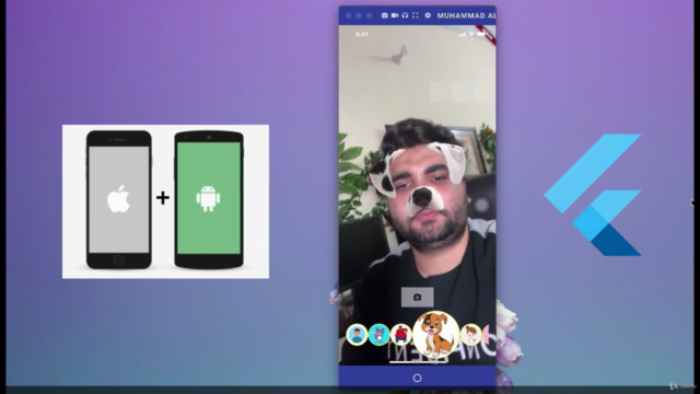 Learn and Build AR & AI Face Filters App with Flutter 2024 - Screenshot_01