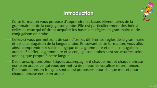 Les bases de la grammaire & conjugaison arabes en 17 cours – Screenshot 1