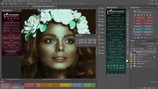Tratamento de pele e tonalização metalizada no Photoshop. – Screenshot 2