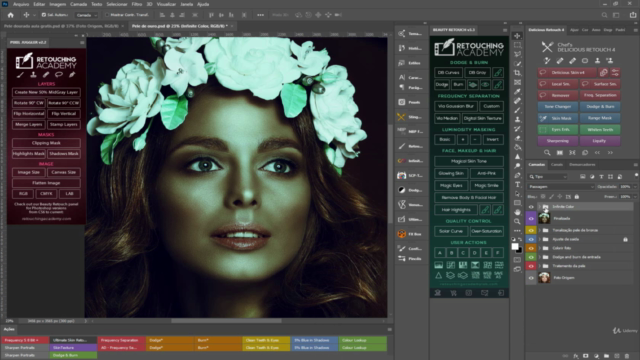 Tratamento de pele e tonalização metalizada no Photoshop. – Screenshot 3