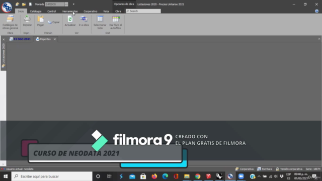 Análisis de precios unitarios con Neodata 2021 – Screenshot 2