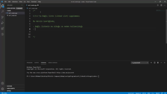 Bağlı Liste | İleri Seviye C/C++ Programlama – Screenshot 1