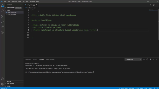 Bağlı Liste | İleri Seviye C/C++ Programlama – Screenshot 2