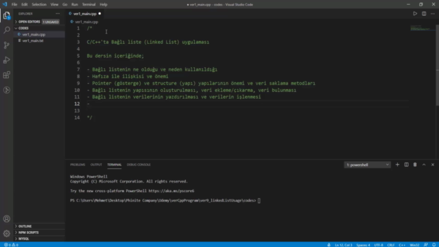 Bağlı Liste | İleri Seviye C/C++ Programlama – Screenshot 3