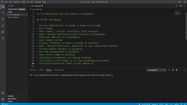 Kalıtım ve Polimorfizm | İleri Seviye C/C++ Programlama – Screenshot 4