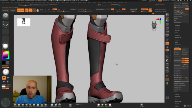 Stylized Cyberpunk girl in Zbrush course – Screenshot 3