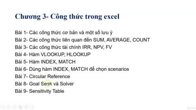 Excel ứng dụng trong phân tích tài chính – Screenshot 1