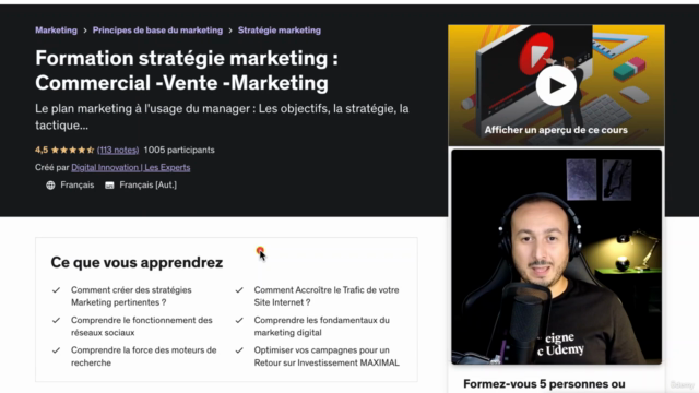 Formation stratégie marketing : Commercial -Vente -Marketing – Screenshot 1