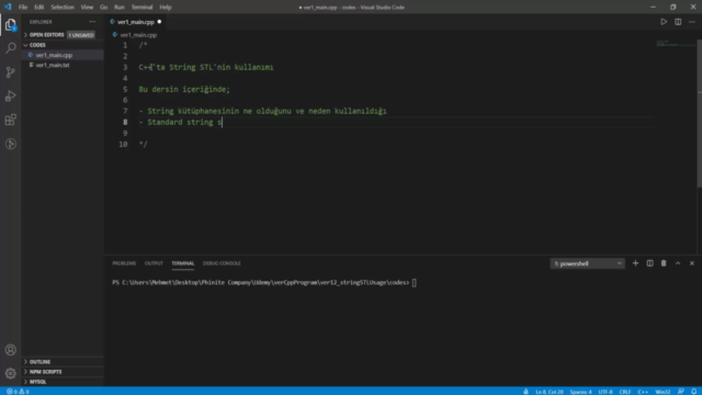 Özel String Sınıfı | İleri Seviye C/C++ Programlama – Screenshot 1