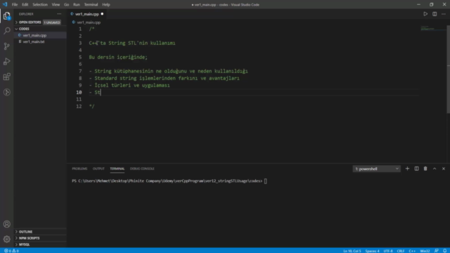 Özel String Sınıfı | İleri Seviye C/C++ Programlama – Screenshot 2