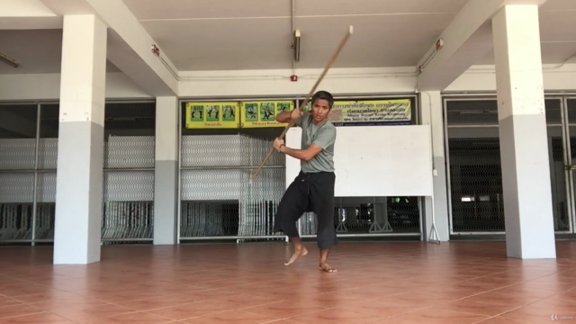 Long Baton or Bo Staff how to self defense in Krabikrabong – Screenshot 3