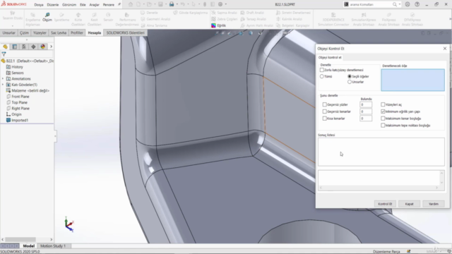 SolidWorks 2020 Yüzey Modelleme Eğitimi – Screenshot 1
