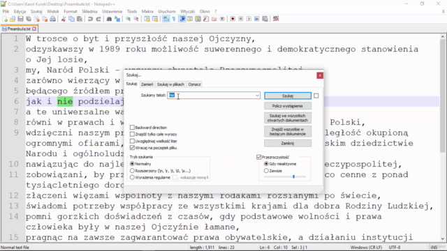 Wyrażenia regularne w Pythonie – Screenshot 1