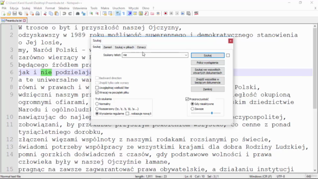 Wyrażenia regularne w Pythonie – Screenshot 2