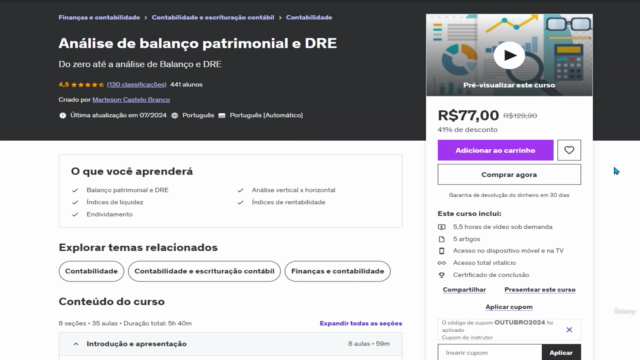 Análise de balanço patrimonial e DRE (Atualizado) – Screenshot 2