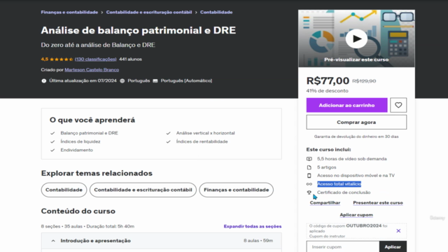 Análise de balanço patrimonial e DRE (Atualizado) – Screenshot 3