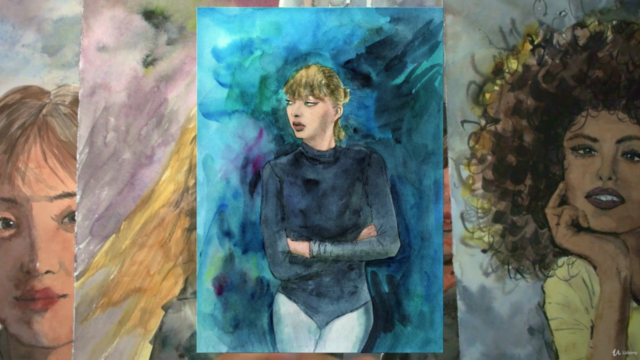 How to Paint Watercolor Portraits – Screenshot 1