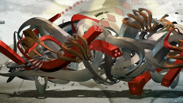 Create Abstract NFT Crypto Art with Cinema 4D + Photoshop – Screenshot 1