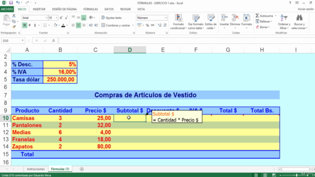 Microsoft Excel Nivel Intermedio – Screenshot 1
